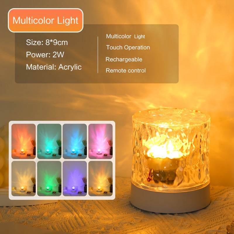 Luz nocturna de ondas de agua con ambiente ajustable de 7 colores, recargable por USB para dormitorio y sala de juegos

Source:
Water Ripple LED Night Light with 7-Color Adjustable Ambiance USB Rechargeable for Bedroom and Playroom