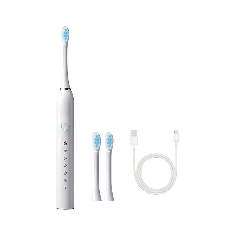 Electric Toothbrush Men Women Rechargeable Acoustic Wave Whitening 6 Modes