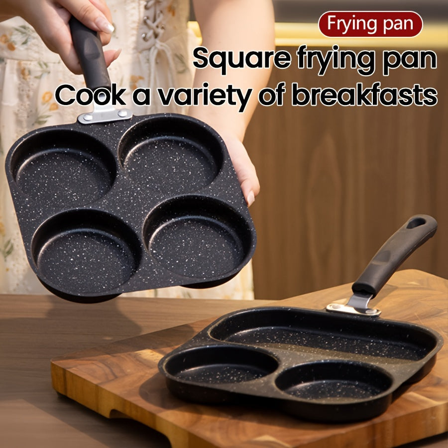 Stainless Steel Non-Stick Frying Pan 3/4-Section Heat-Resistant Handle for Cooking