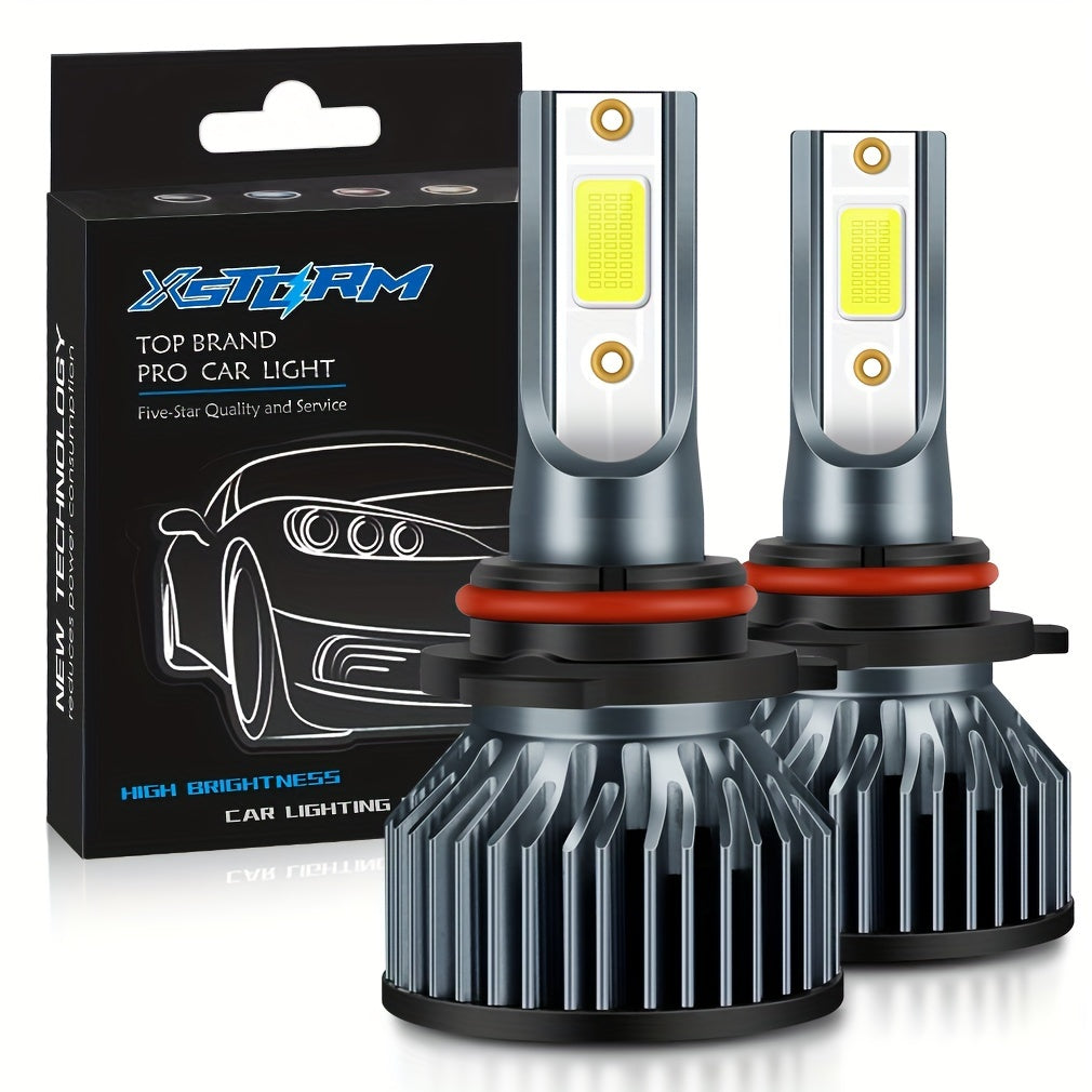 2 Pack LED Car Headlight Bulbs 20000LM 12V CANBUS High Low Beam White