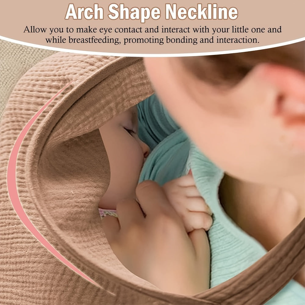 Breathable Muslin Nursing Apron for Breastfeeding Mothers and Babies