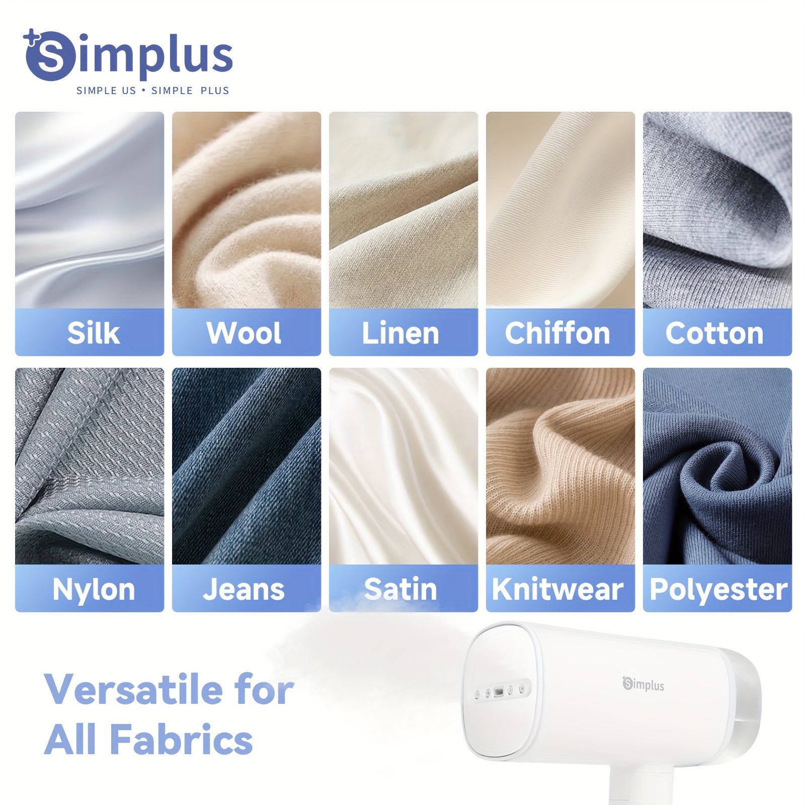 Portable Handheld Iron 120W Stainless Steel Panel Lightweight Travel Iron