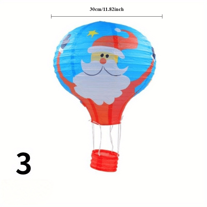 30.48 cm Santa Claus Elk Paper Lantern for Xmas Decorations and Party Supplies