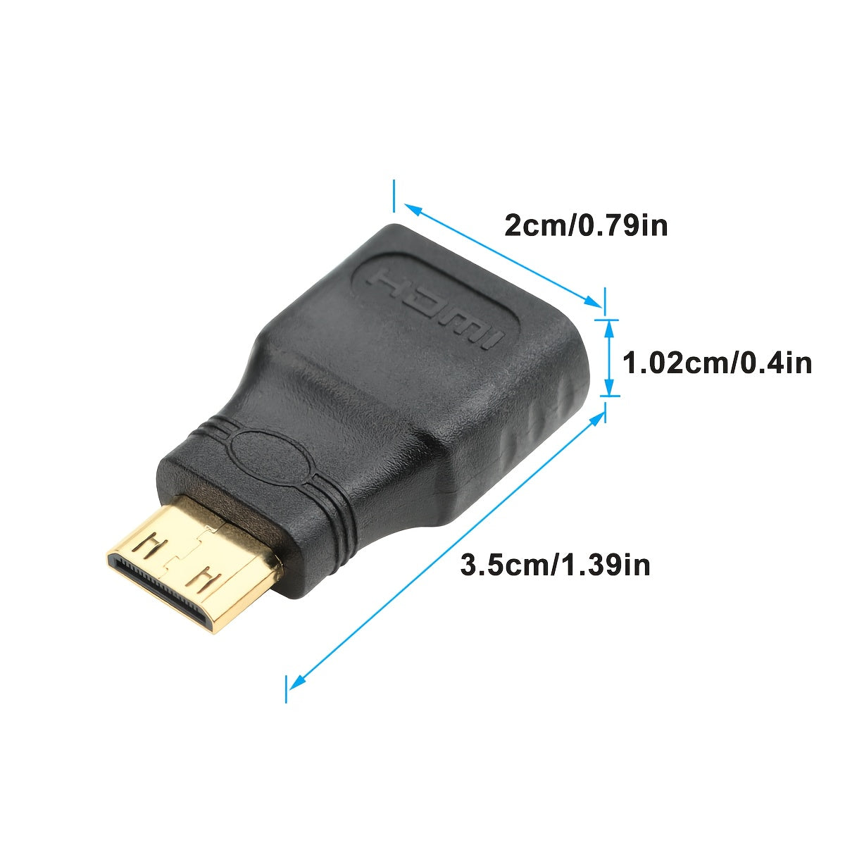 Gold Plated Mini HDMI Adapter 4K Compatible for Cameras, Camcorders, DSLRs, Tablets, Video Cards