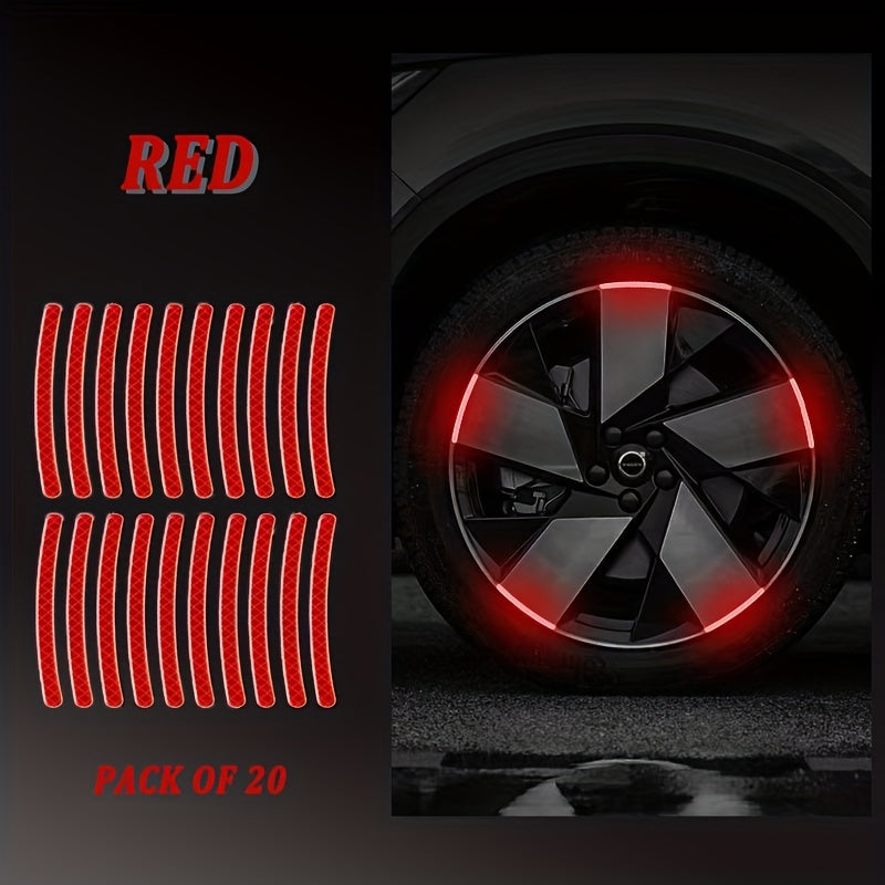 20 Pack Wheel Safety Warning Stickers Self-Adhesive for Vehicle Safety