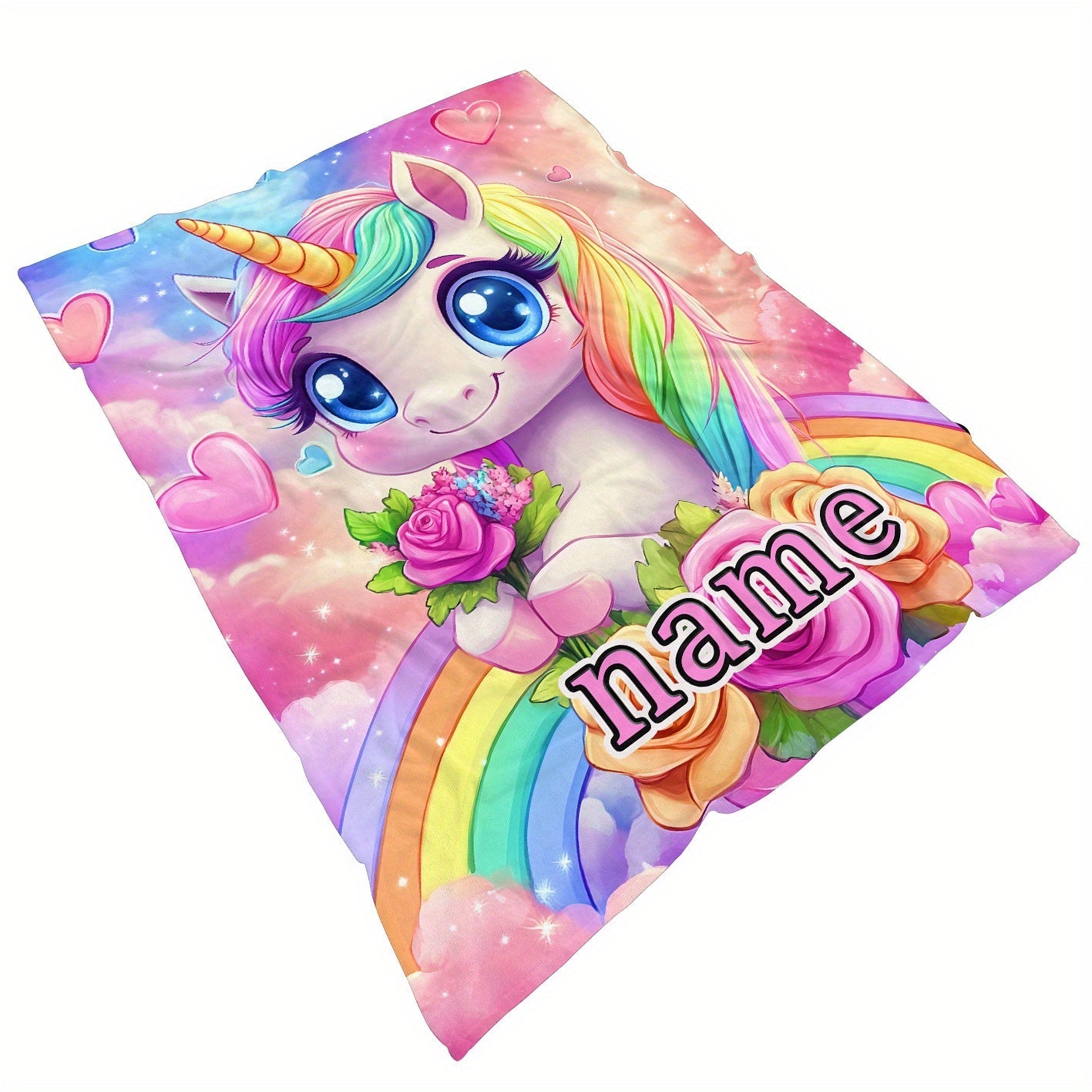 Personalized Mythical Creature Fleece Blanket Soft Cozy Gift for Sofa Bed Travel