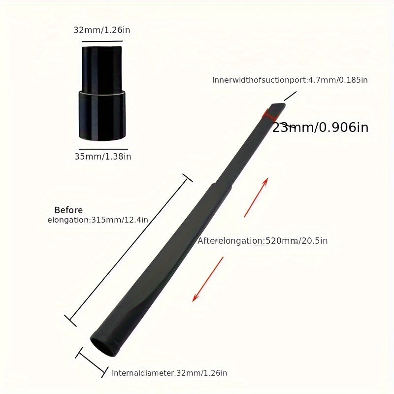 Yoriq uchun qurilma changyutgich qo'shimchasi tekis nozzie 32mm/35mm adapter yupqa kengaytiriladigan cho'tka