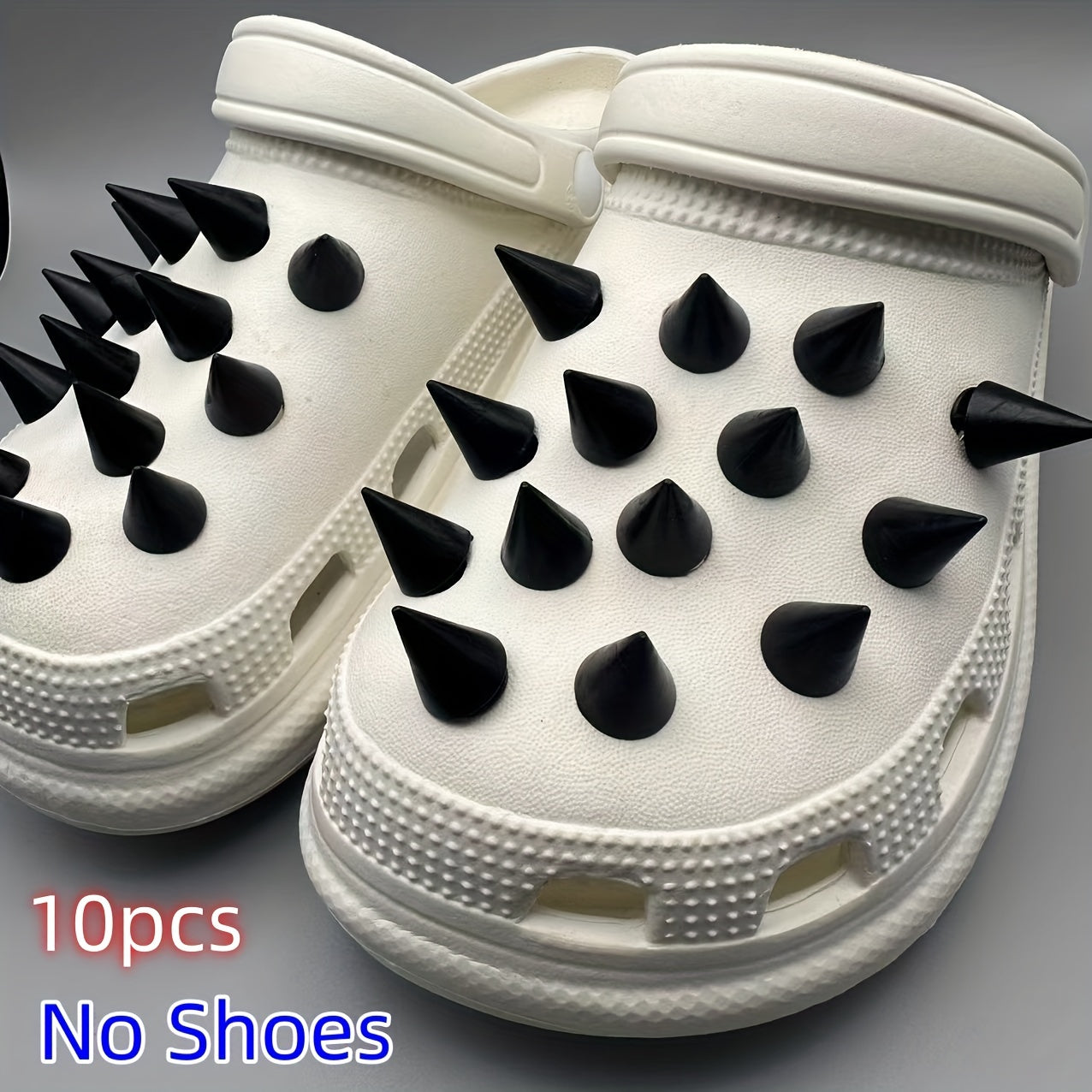 10pcs Punk Style Shoe Charms Set PVC Decorations for Boots Jewelry Watches