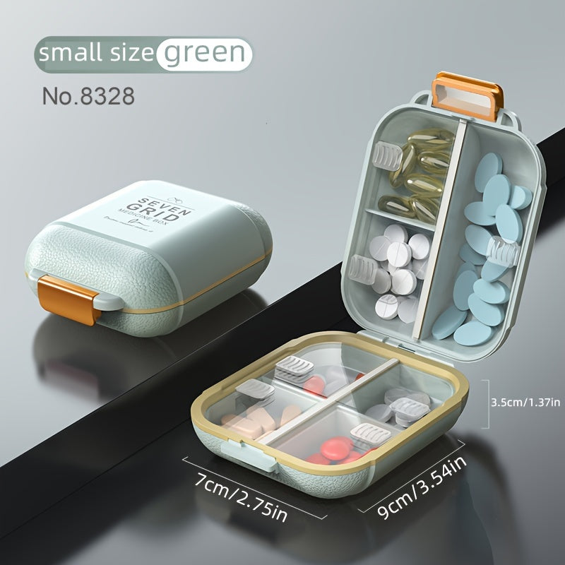 Polypropylene 7-Day Pill Organizer Dustproof Moisture-Resistant Travel Size