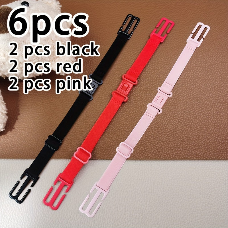 6 Pack Elastic Bra Strap Extenders Adjustable Comfort for Women's Lingerie
