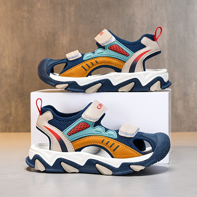 Boys Breathable Close-Toe Sandals Lightweight Non-Slip Outdoor Summer Shoes