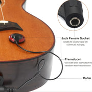 Pastilla de contacto piezoeléctrica para guitarra acústica negra