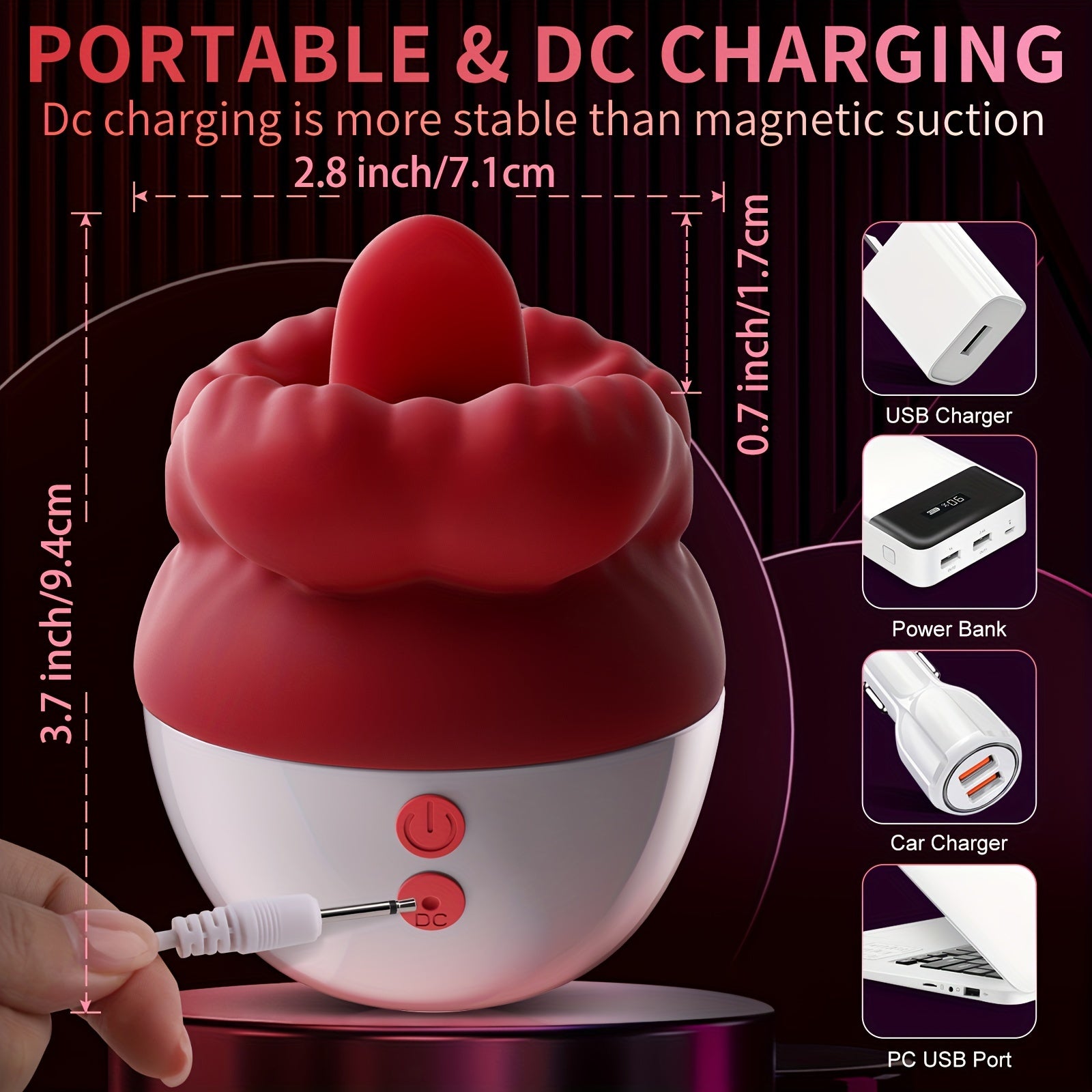 Estimulador de clítoris con lengua de silicona para mujeres, vibrador de succión