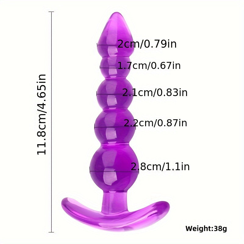 Erkaklar va ayollar uchun silikon tilla anal plagin, 5 tilla bilan anal o'yin uchun