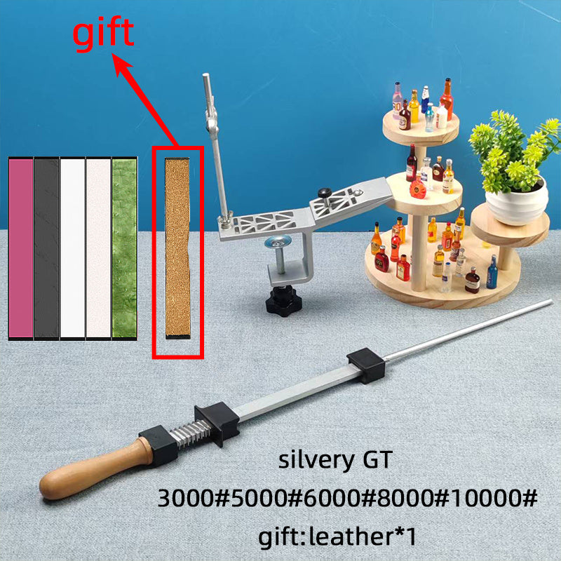 Angle sharpener with adjustable rotation and fast clamping for professional sharpening