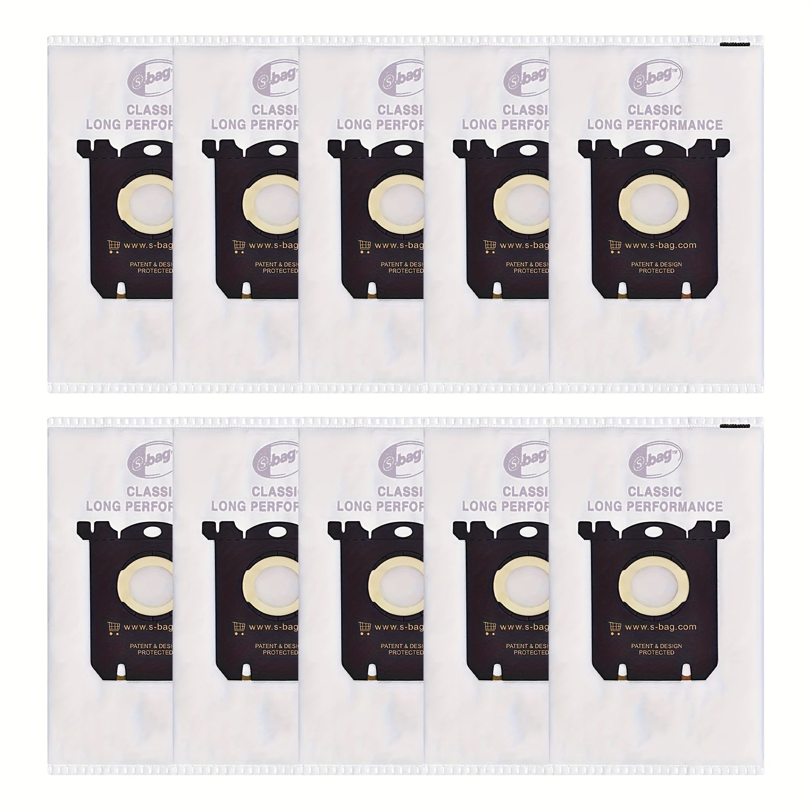 Pack of 2-12 Durable Plastic Vacuum Bags for Electrolux Classic S Models