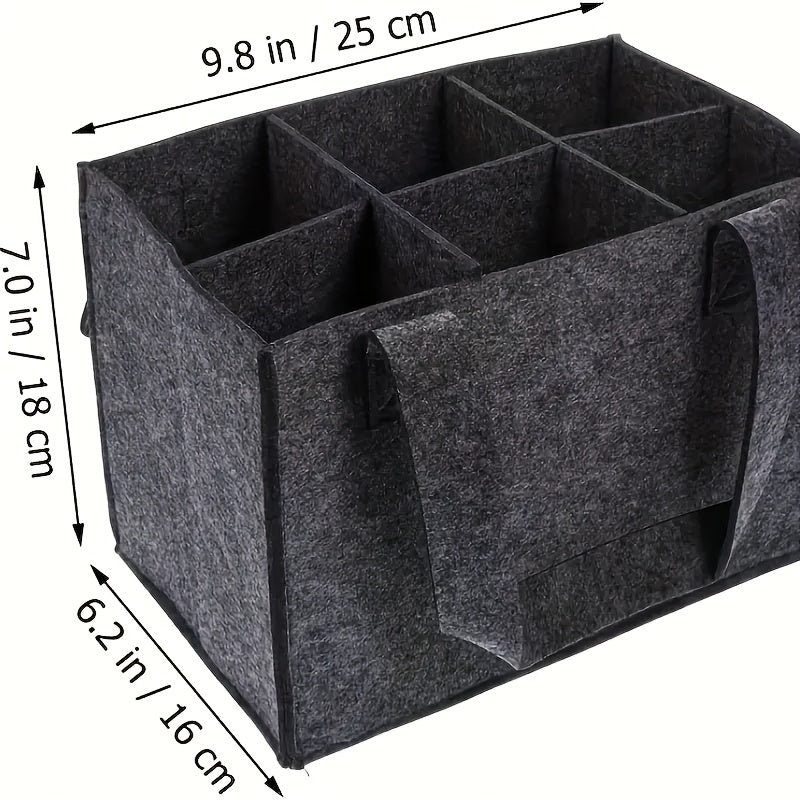 Felt Wine and Beer Bottle Tote Holds Up to 6 Bottles Portable Lightweight Travel