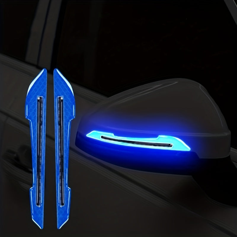 2 Pieces Car Rearview Mirror Stickers Reflective Safety Accessories
