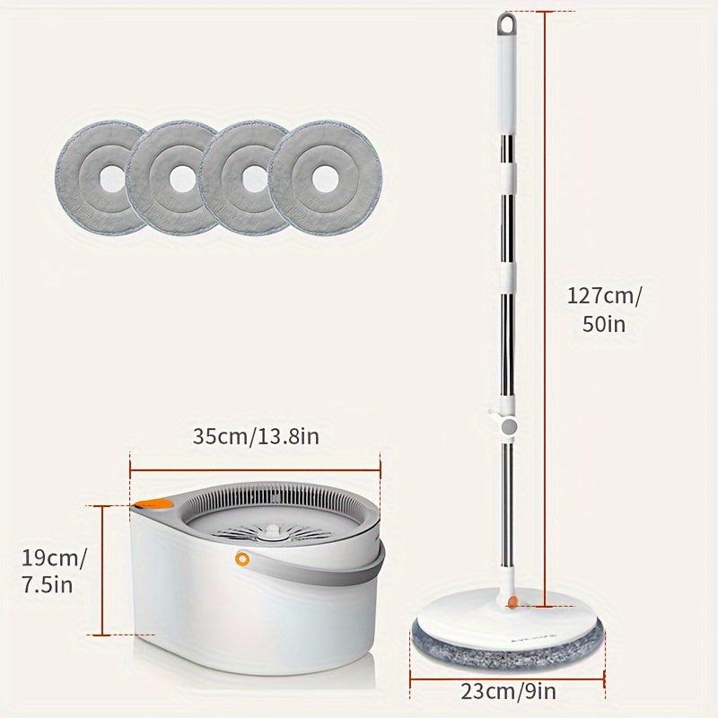 Joybos Self-Washing va Drying Spin Mop Set-ni taqdim etamiz - Bu tekis mop va qop bilan qo'lda tozalashdan zavqlaning, yashash xonalari, avtomobillar, devorlar va polalarni oson tozalash uchun mukammal - Elektr energiyasi talab qilinmaydi!