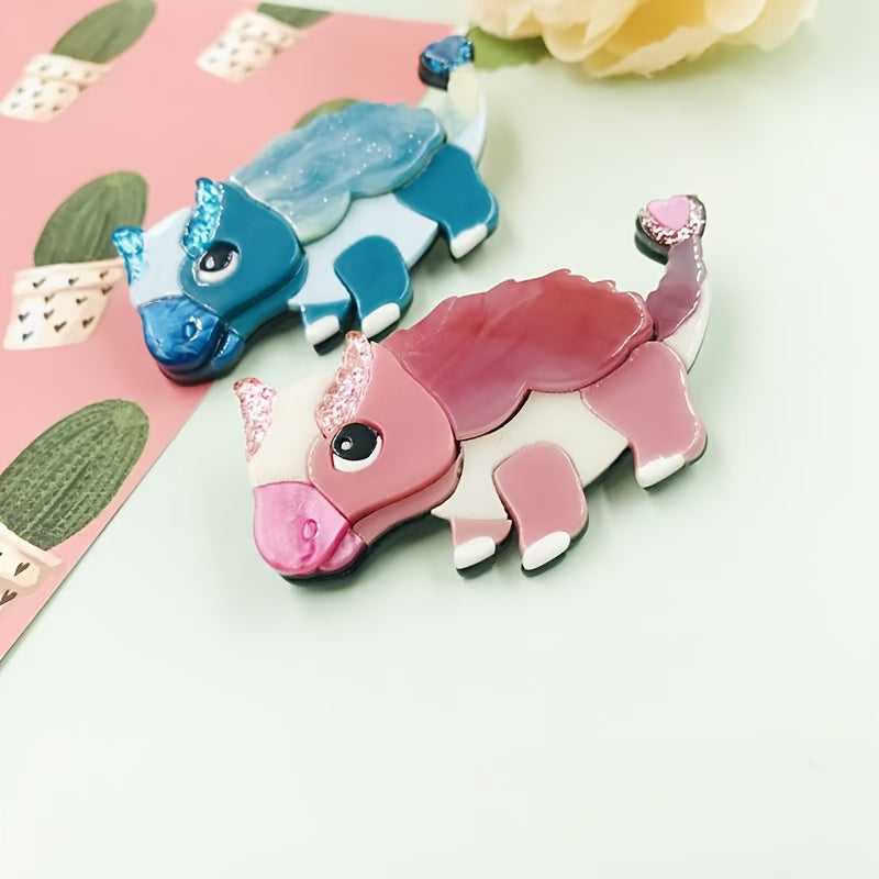 Akril Dinozavr Broshka Pin Karikatura Hayvonlar uslubi zargarlik buyumlari kurtka va sharf uchun