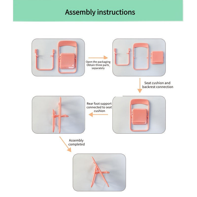 Soporte portátil para taburete plegable, soporte mini para teléfono, soporte de escritorio