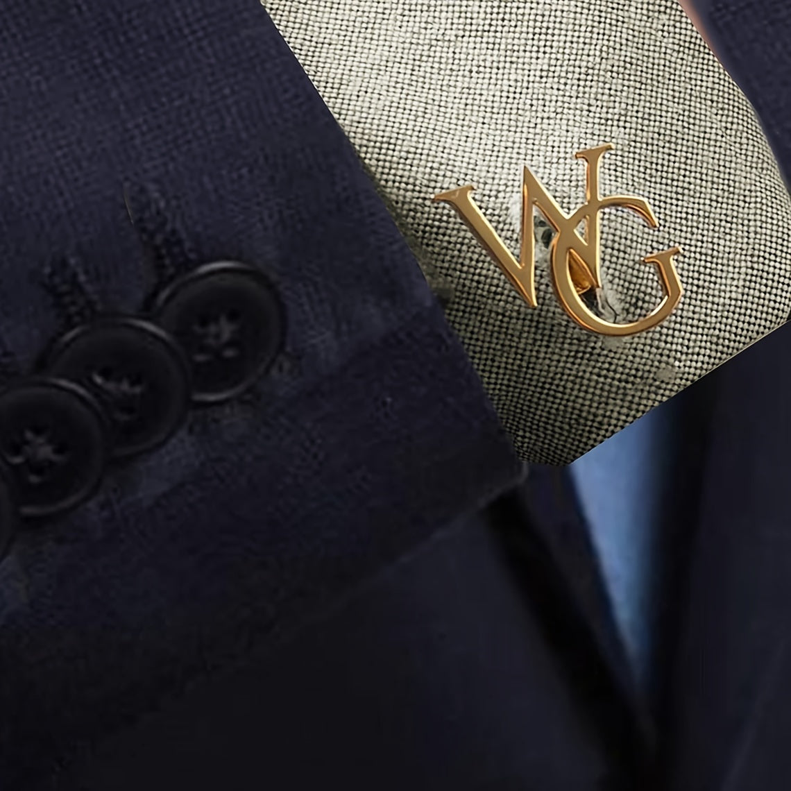 Men's Stainless Steel Double Letter Cufflinks Personalized Monogram Shirt Studs Gift