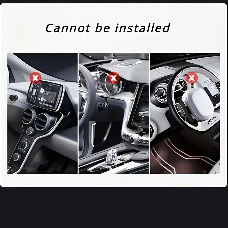 Universal Rotatable Car Dashboard Phone Holder Waterproof ABS Easy Installation