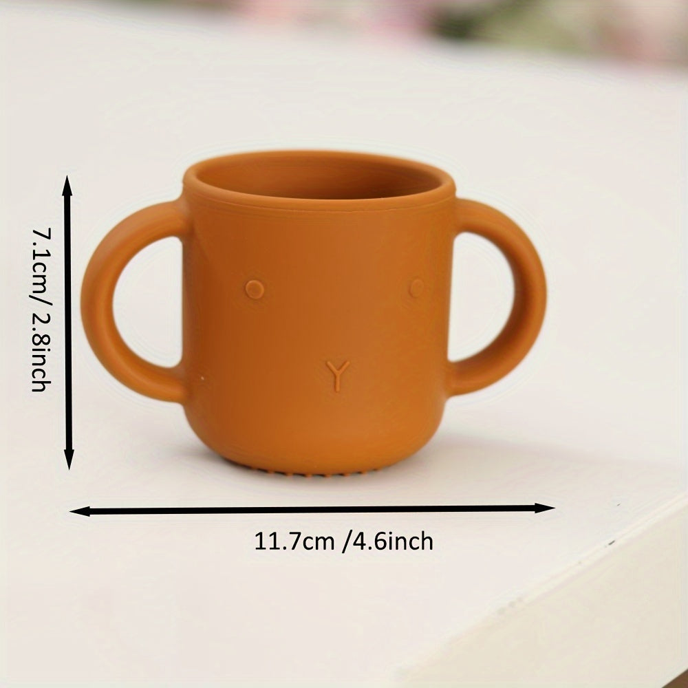 Vaso de silicona para niños de 5 oz con asa, libre de BPA, apto para alimentos, apto para lavavajillas, para mayores de 6 meses