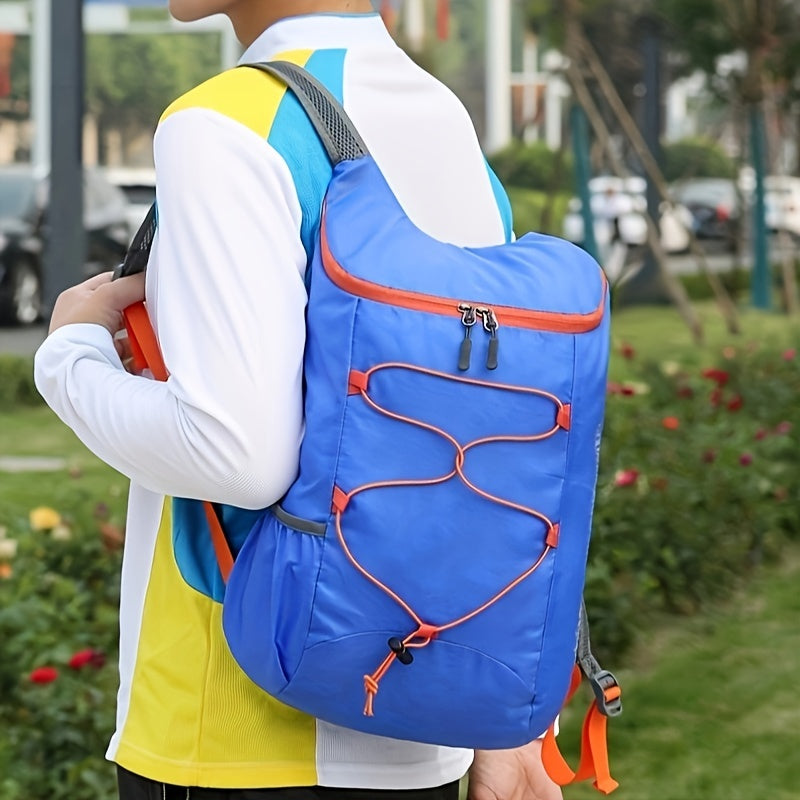 Mochila deportiva impermeable de nylon para hombres para senderismo, viajes al aire libre, plegable y ligera
