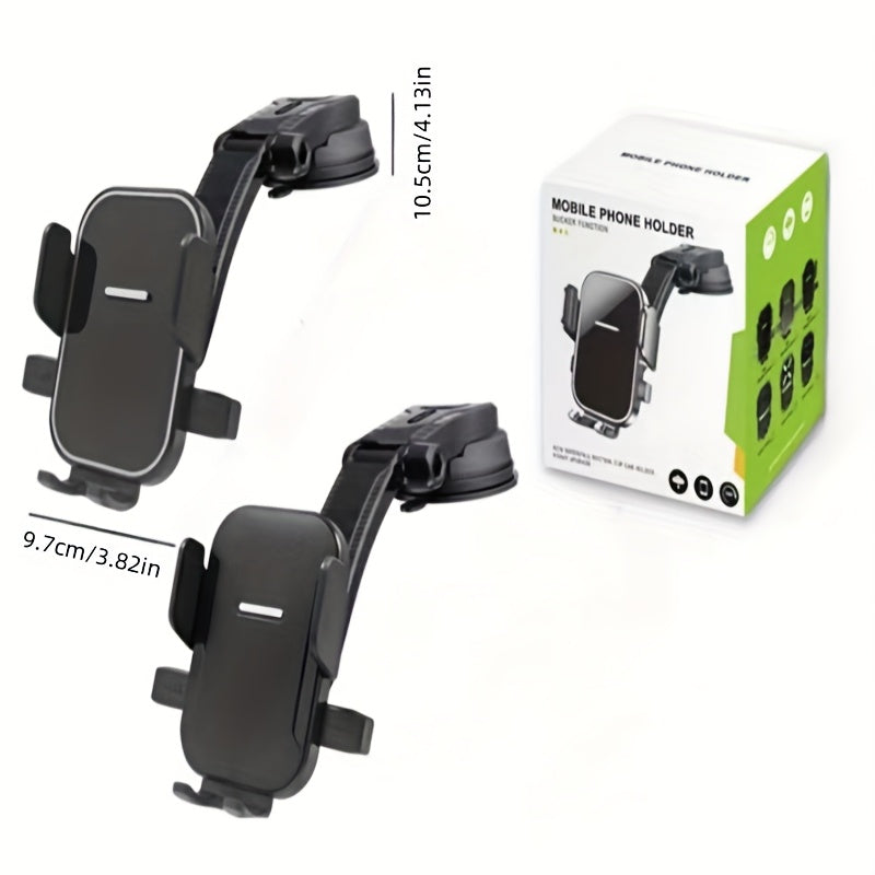 Car Dashboard Phone Holder ABS Waterproof Adjustable Vertical Horizontal Strong Grip