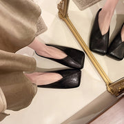 Women's Square Toe Loafers Slip-On All-Season Casual Shoes