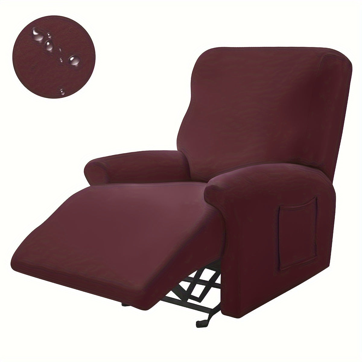 Waterproof Stretchable Recliner Chair Cover Set of 4 All Seasons Skin-Friendly Machine Washable