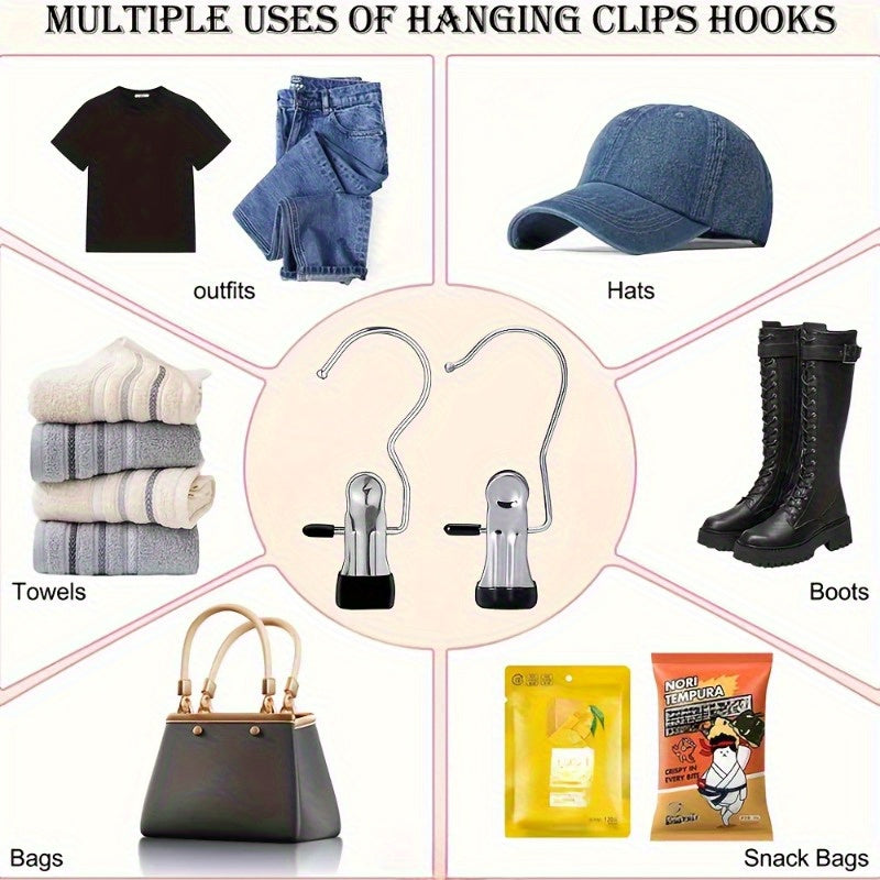 Набор тяжелых стальных вешалок и зажимов для стирки и домашнего хранения, 10/20 штук