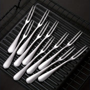 Stainless Steel Fruit Forks Set of 10 for Kitchen Use