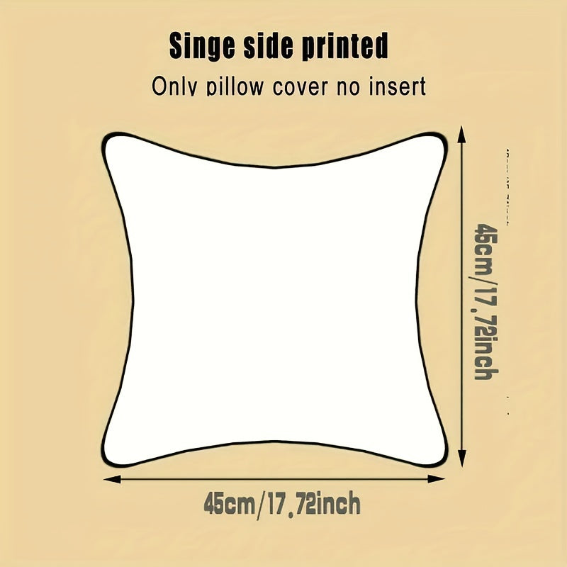 Personalized Polyester Throw Pillow Cover 45.72cm Custom Photo or Text Holiday Gift