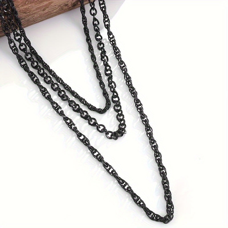 Men's Zinc Alloy Wallet Chain Keychain Multi-layer Hip Hop Rock Rapper Fashion Accessory