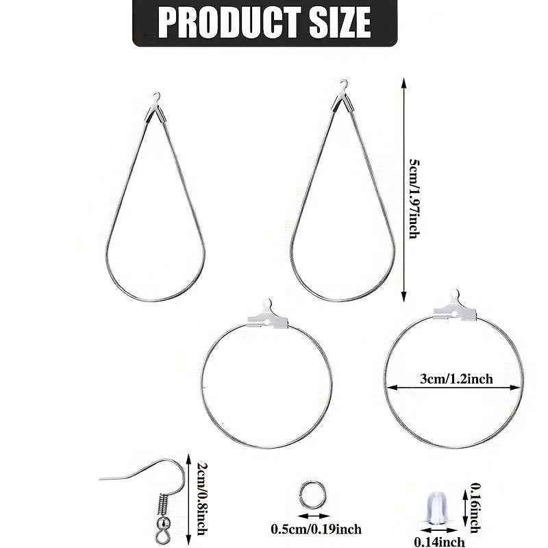 Earring Making Kit with Beads Hooks Jump Rings and Pliers for Jewelry Making