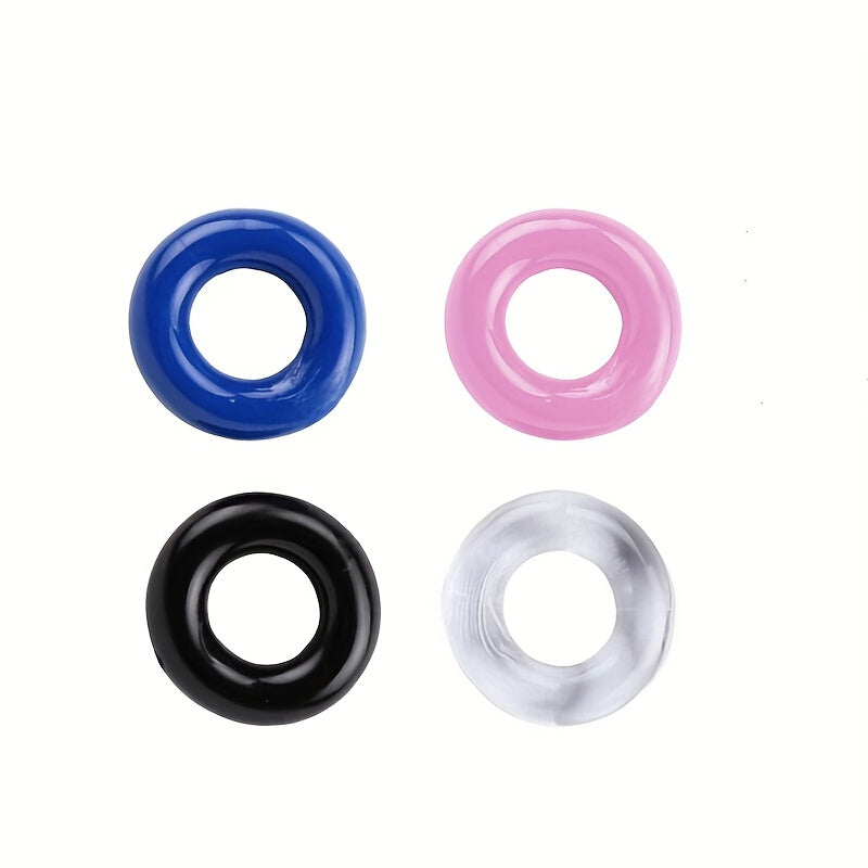 Men Soft Stretchy Cock Rings Set with Colorful Designs for Delay Control