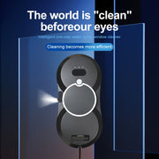 Electric Window Cleaning Robot with Remote Control Spray Machine Rechargeable Battery Silent Operation Black