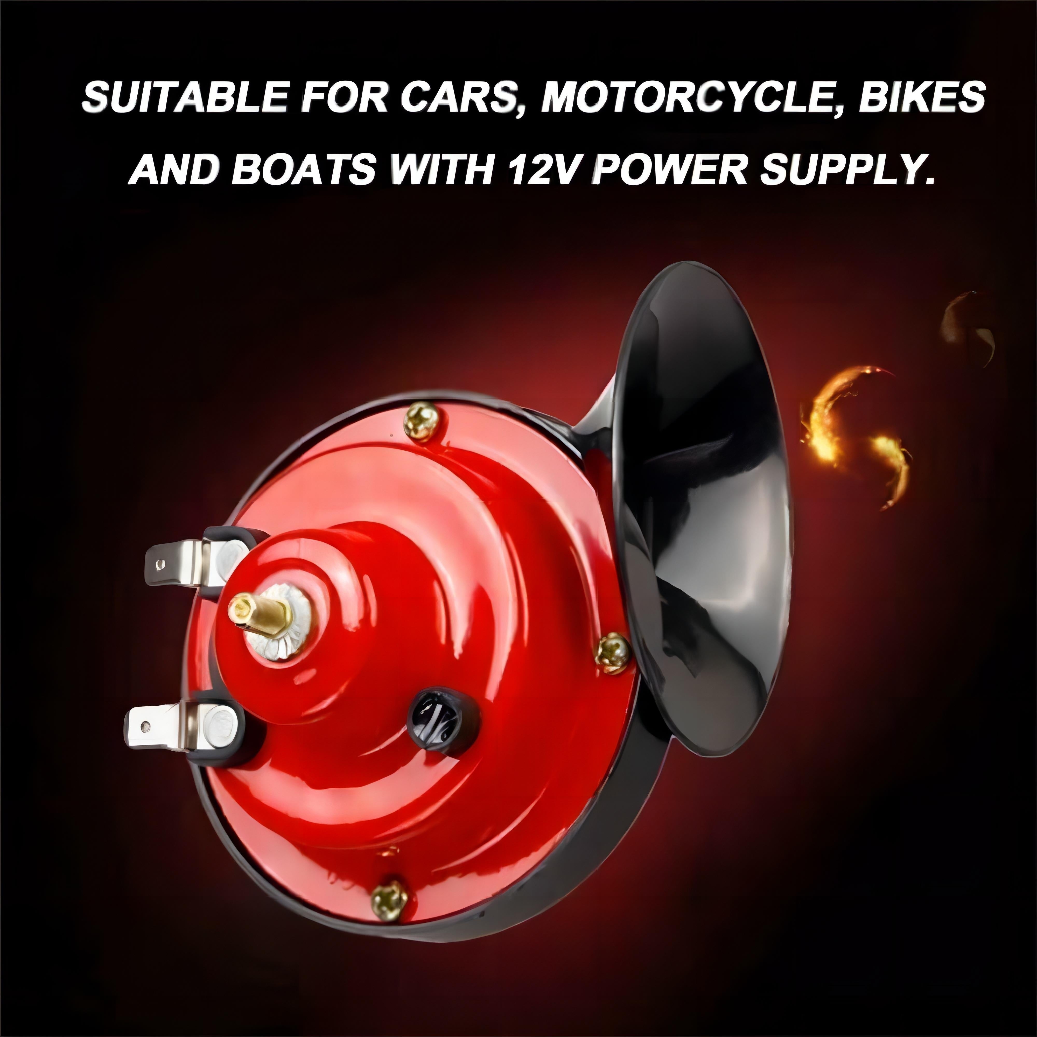 Car Horn 12V Electric Sound Signal for Cars and Motorcycles