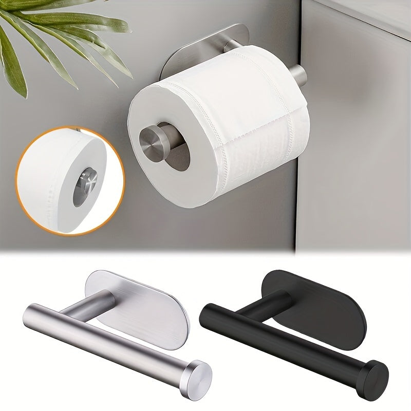 Stainless Steel Self-Adhesive Toilet Paper Holder Wall Mount Bathroom Accessory
