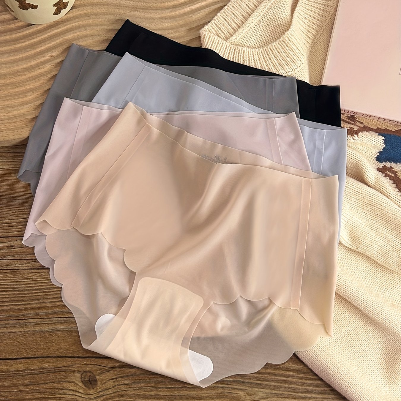 Women's Peach Butt-Lifting Quick-Drying Shorts Set, 5 Pieces, Mid Rise, Solid Color