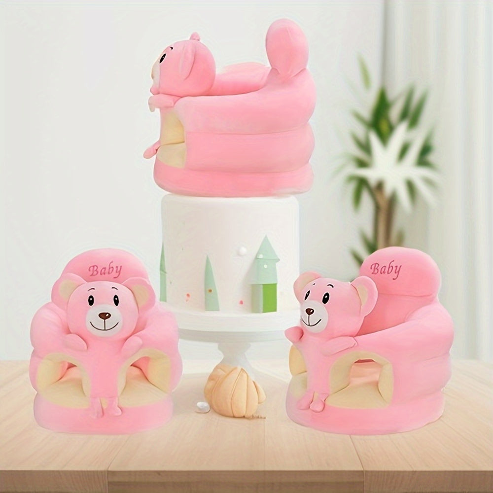 Bolalar uchun o'tirish kreslasi, yumshoq kichkina bolalar uchun nest, o'tirishni o'rganish va ovqatlanish uchun yordamchi o'rindiq, yuviladigan PVC puff hayvon dizayni