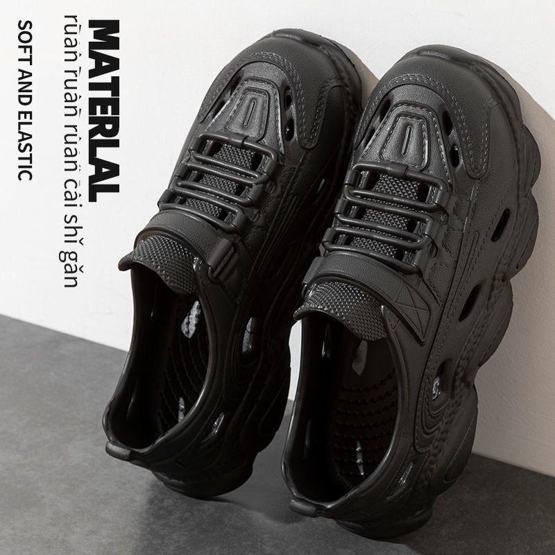 Women's Slip-Resistant Platform Sandals Breathable EVA Thick Sole Black