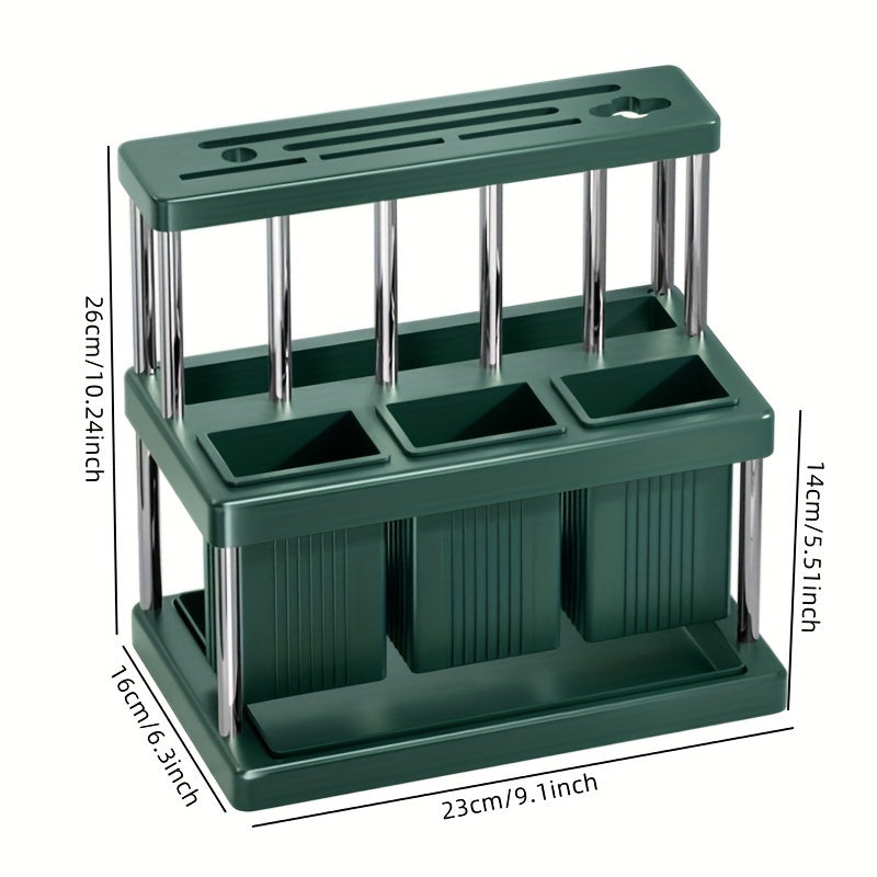 Kitchen Knife and Chopstick Holder, Wooden Shelf Rests for Kitchen Storage