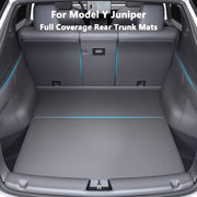 Задний коврик в багажник для Model Y 2025 из искусственной кожи для всех погодных условий, защитный коврик для грузового отделения