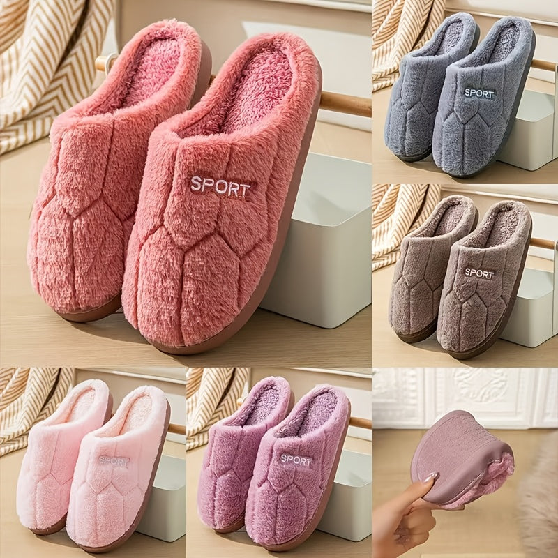 Women's Indoor Slippers Soft Fabric House Shoes Cushioned Sole All-Season