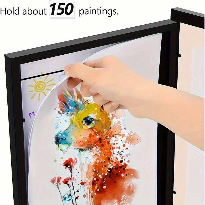 Magnetic A4 Kids' Drawing Photo Frame Foldable Cartoon Wall Decor