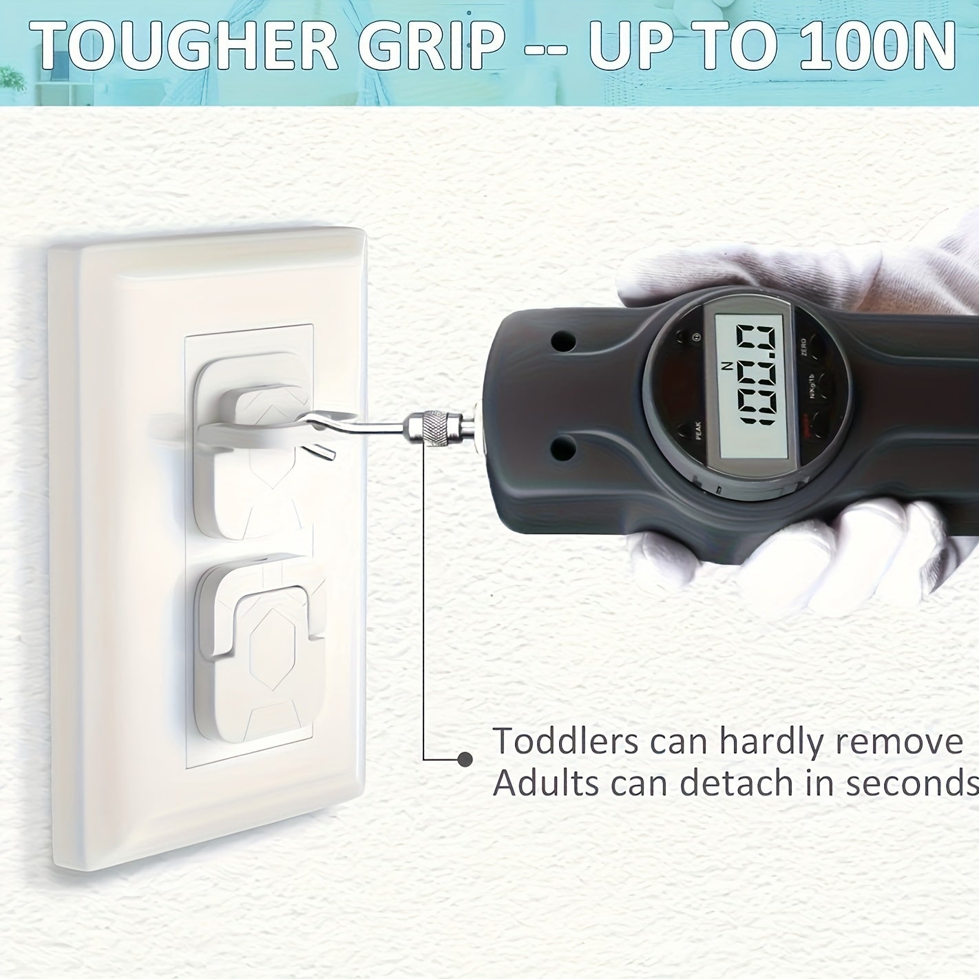 Child Safety Outlet Covers White Shock-Proof Lead-Free Plastic 30 or 60 Pieces