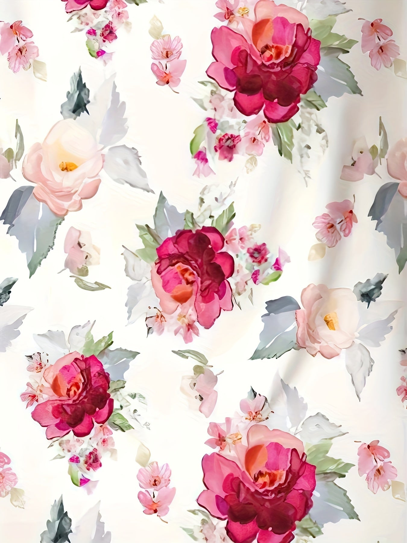 Floral Print Backless Nightgown for Women with Round Neck and Frill Trim